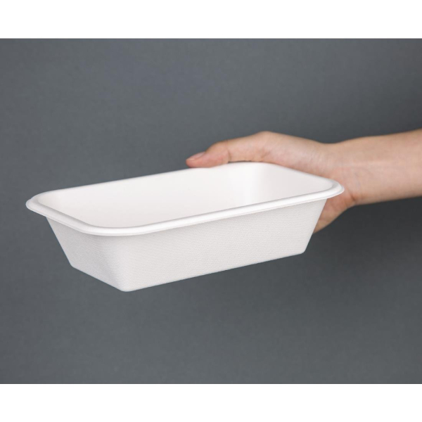 Fiesta Green Compostable Bagasse Food Trays 215mm DW349