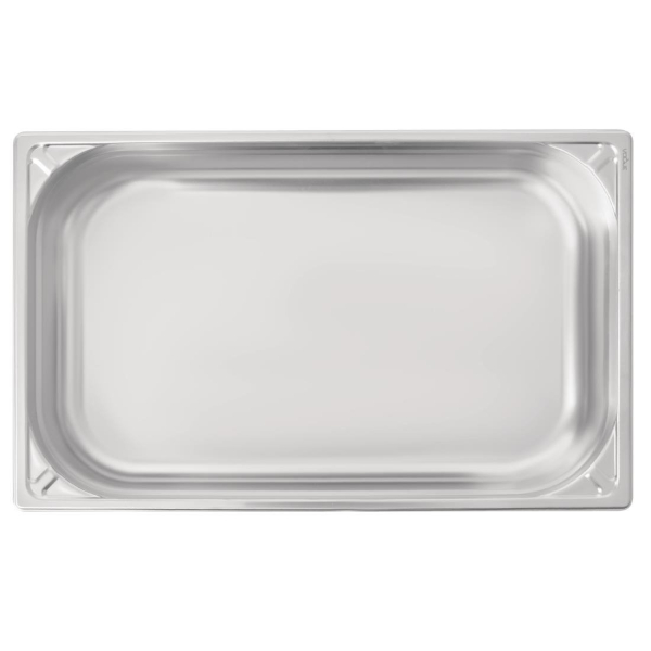 Vogue Heavy Duty Stainless Steel 1/1 Gastronorm Pan 100mm DW434