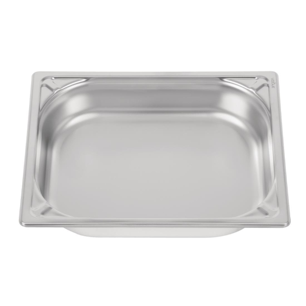 Vogue Heavy Duty Stainless Steel 1/2 Gastronorm Pan 65mm DW438