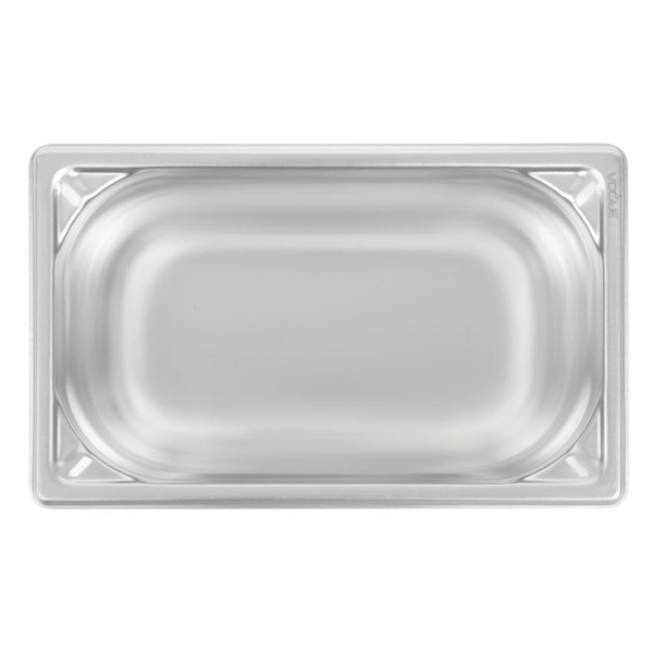 Vogue Heavy Duty Stainless Steel 1/4 Gastronorm Pan 150mm DW448
