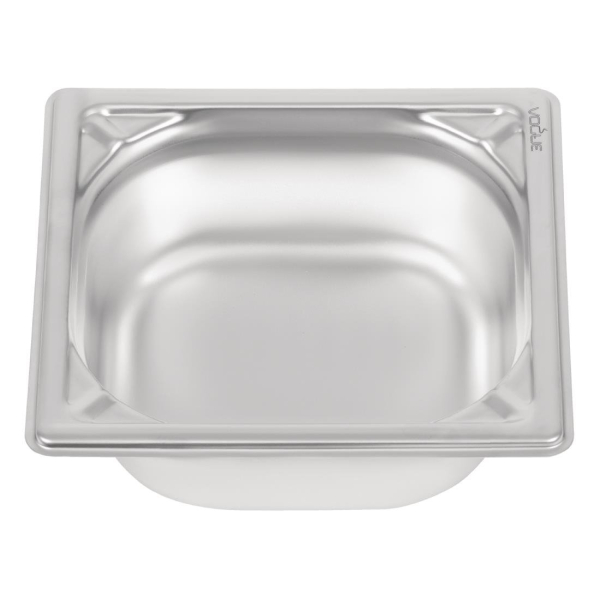 Vogue Heavy Duty Stainless Steel 1/6 Gastronorm Pan 65mm DW449