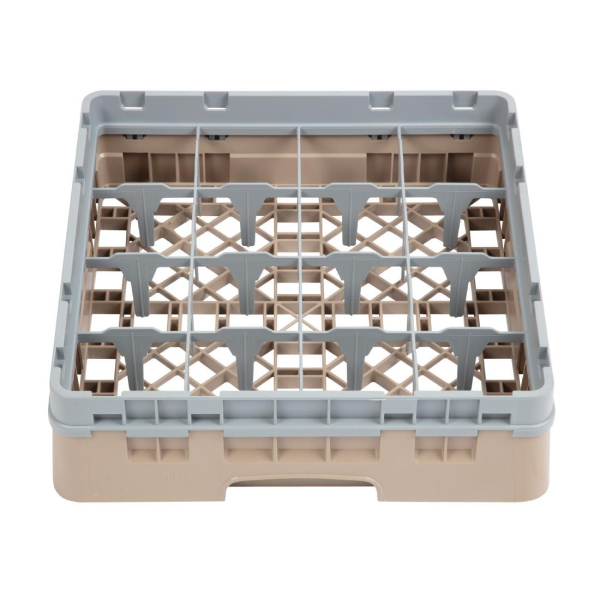 Cambro Camrack Beige 16 Compartments Max Glass Height 92mm DW550