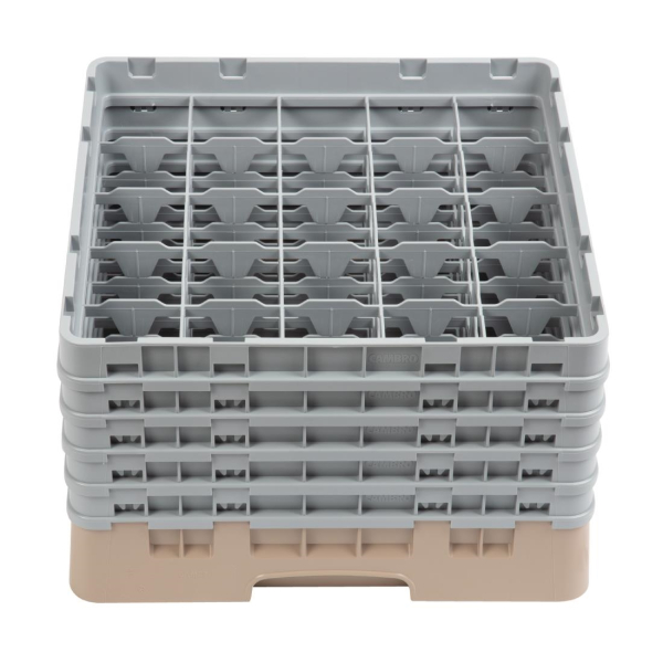 Cambro Camrack Beige 25 Compartments Max Glass Height 257mm DW556