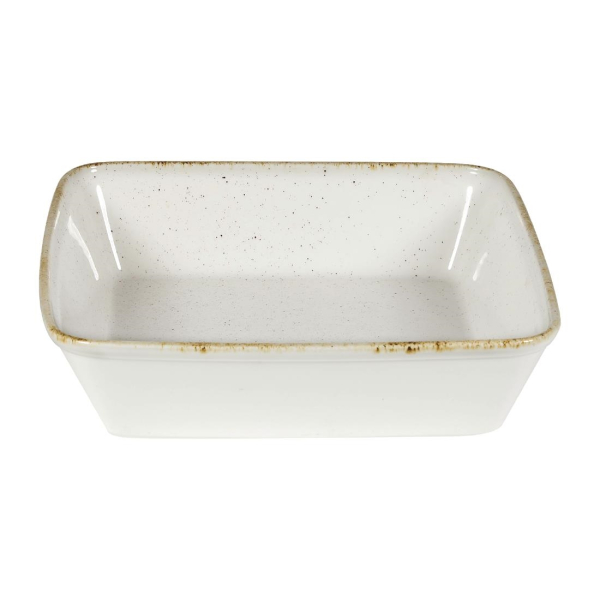 Churchill Stonecast Hints Square Baking Dishes Barley White 250mm DY200