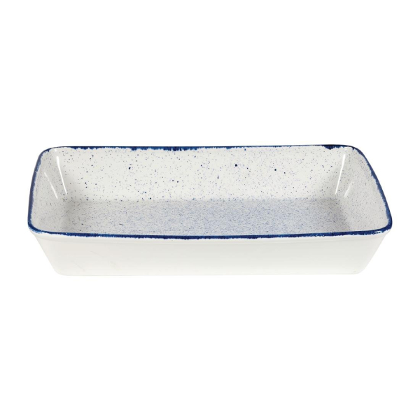 Churchill Stonecast Hints Rectangular Baking Dishes Indigo Blue 250 x 380mm DY207