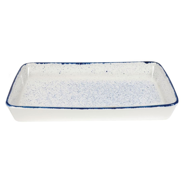 Churchill Stonecast Hints Rectangular Baking Dishes Indigo Blue 325 x 530mm DY208