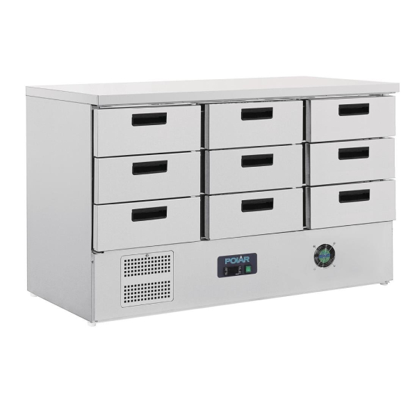 Polar G-Series Refrigerated Counter with 9 Drawers 368Ltr FA441