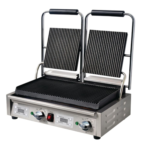 Buffalo Double Ribbed Contact Grill FC383