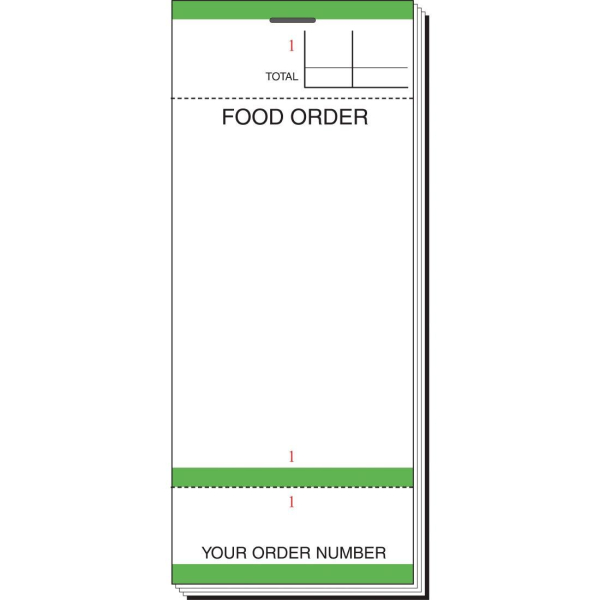Bar Food Pad With Order Tickets Single Leaf G522