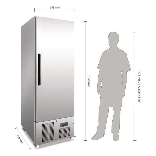 Polar G591 Single Door Slimline Freezer 440 Litre