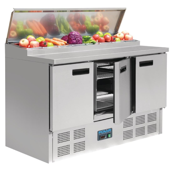 Polar G605 Refrigerated Pizza and Salad Prep Counter 390 Litre