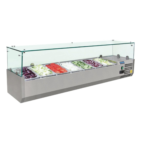 Polar Refrigerated Counter Top Servery Prep Unit 7x 1/4GN G609