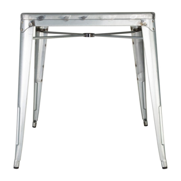 Bolero Bistro Galvanised Steel Square Table 668mm (Single) GC866