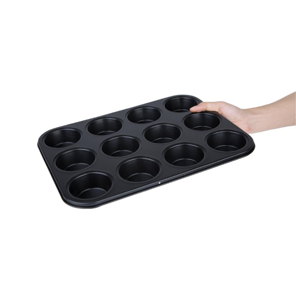 Vogue Carbon Steel Non-Stick Muffin Tray 12 Cup GD011