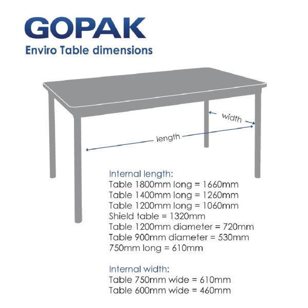 Gopak Enviro Indoor Beech Effect Shield Dining Table 1500mm GE963