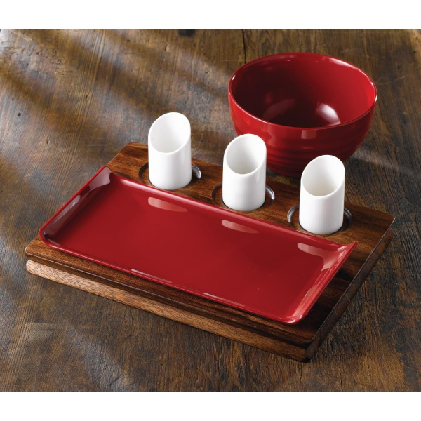 Art de Cuisine Red Glaze Ripple Bowls Small GF707