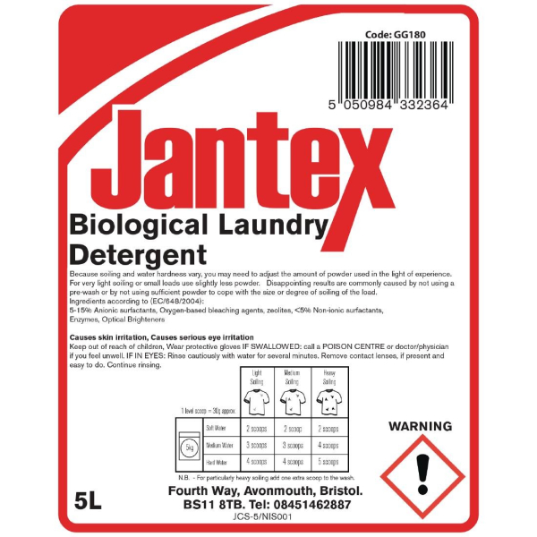 Jantex Biological Laundry Detergent GG180