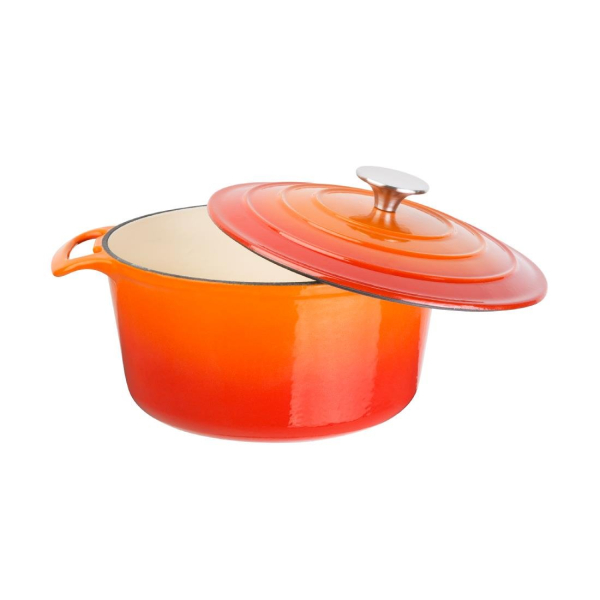 Vogue Orange Round Casserole Dish 3.2 Litre GH302