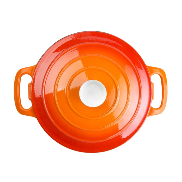 Vogue Orange Round Casserole Dish 4 Litre GH303
