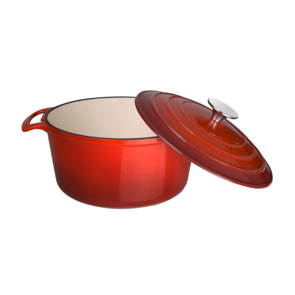 Vogue Red Round Casserole Dish 3.2 Litre GH304
