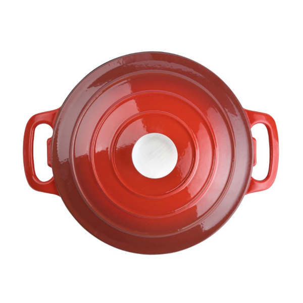 Vogue Red Round Casserole Dish 3.2 Litre GH304