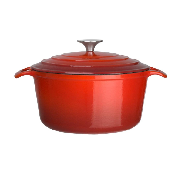 Vogue Red Round Casserole Dish 4 Litre GH305