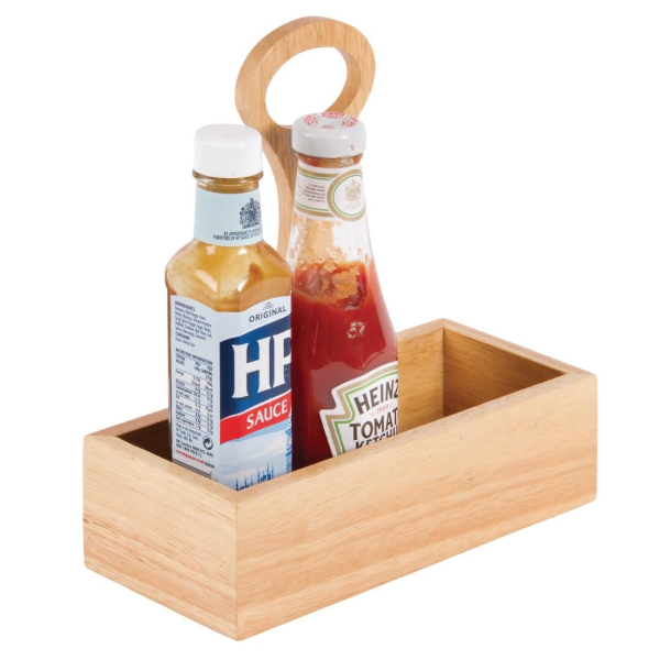 Olympia Wooden Condiment Bucket with Handle GH309