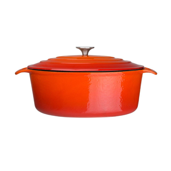 Vogue Orange Oval Casserole Dish 6 Litre GH312