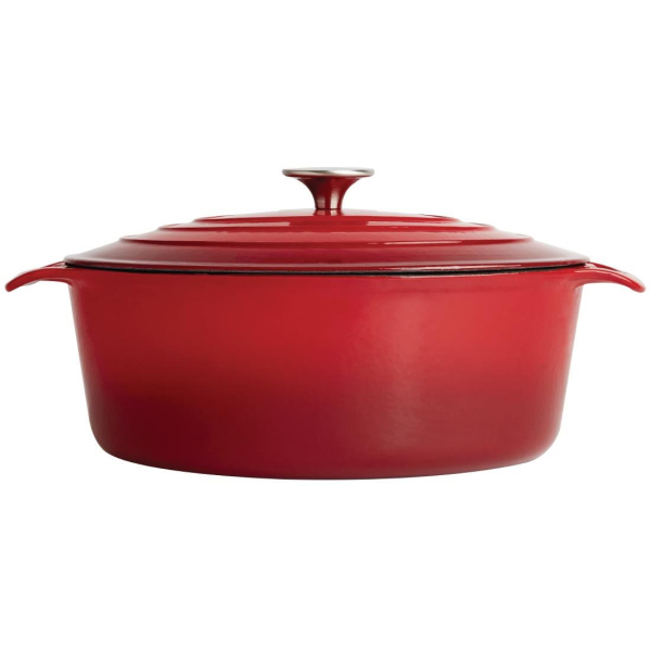 Vogue Red Oval Casserole Dish 5 Litre GH313