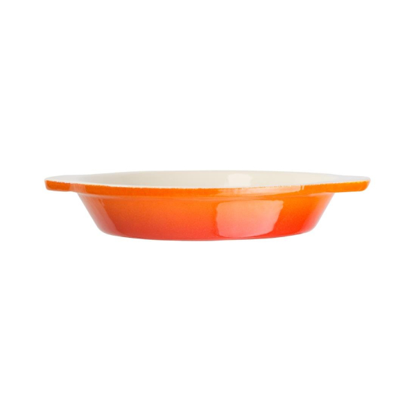 Vogue Orange Round Cast Iron Gratin Dish 400ml GH316