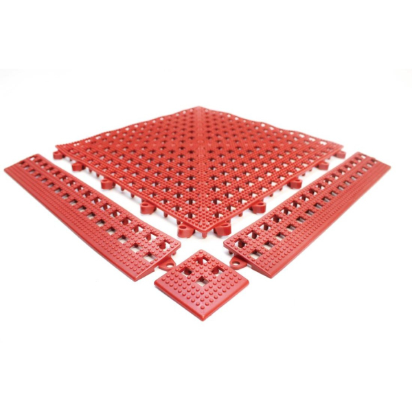 Coba Red Female Edge Flexi-Deck Tiles GH605