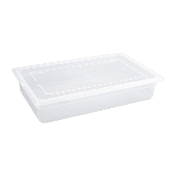 Vogue Polypropylene 1/1 Gastronorm Container with Lid 100mm GJ511