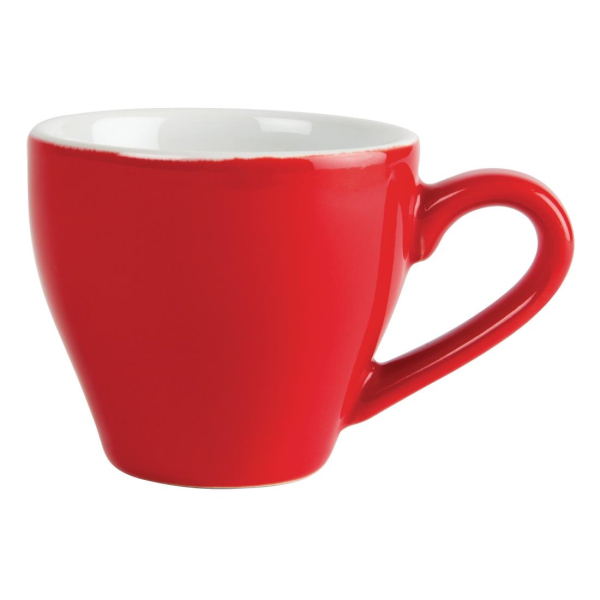 Olympia Cafe Espresso Cup Red - 100ml 3.38fl oz (Box 12) GK070