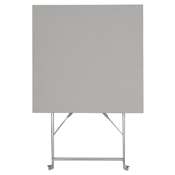 Bolero Grey Pavement Style Steel Table Square 600mm GK988