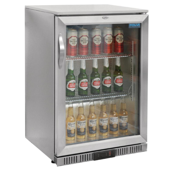 Polar GL007 Back Bar Cooler with Hinged Door Stainless Steel 138 Litre