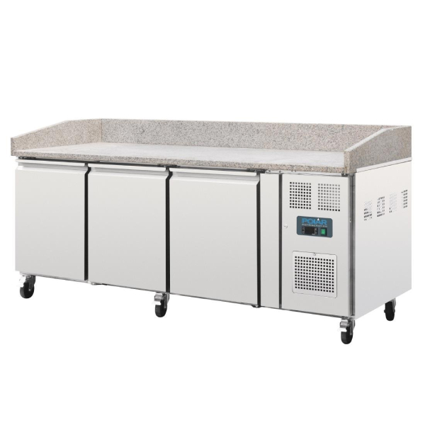 Polar GL182 Patisserie Prep Counter, 3 door with Marble work surface