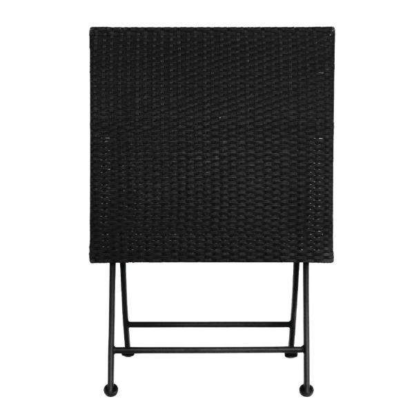 Bolero Square PE Wicker Folding Table 600mm GL302