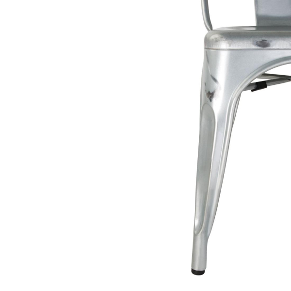 Bolero Bistro Galvanised Steel Side Chairs (Pack of 4) GL338