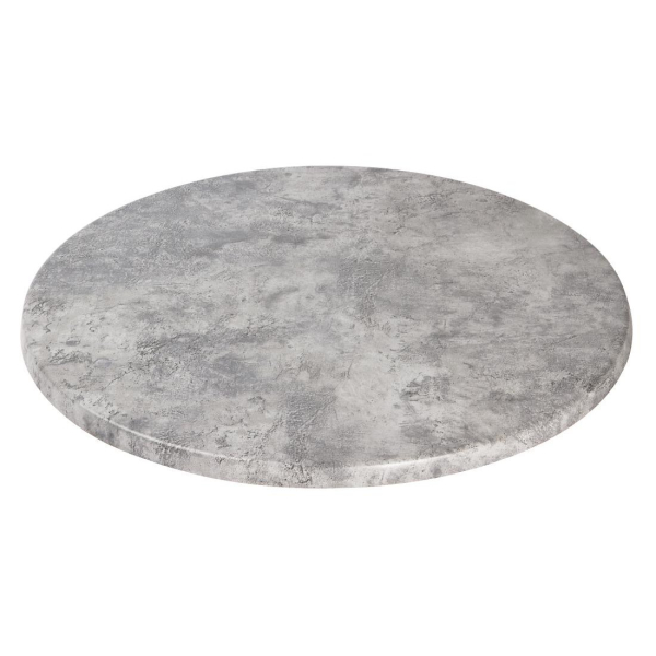 Werzalit Round Table Top Concrete 600mm GM420