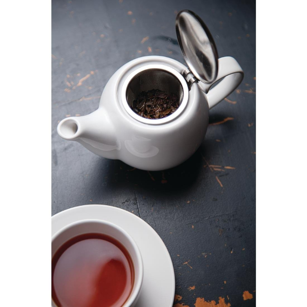 Olympia Cafe Teapot 510ml White GM593