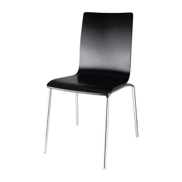 Bolero Black Square Back Side Chair (Pack of 4) GR345