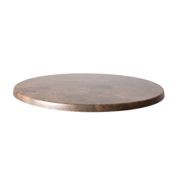 Werzalit Round Table Top Rust Brown 700mm GR639