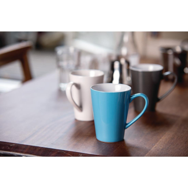 Olympia Cafe Latte Cup Blue 340ml HC408