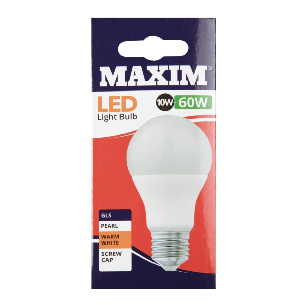 Maxim LED GLS Edison Screw Warm White 10W (Pack of 10) HC652