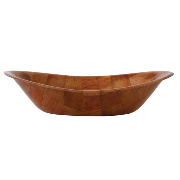 L092 Oval Wooden Bowl