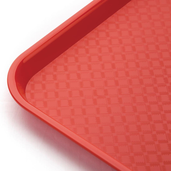 Kristallon Large Polypropylene Fast Food Tray Red 450mm P510