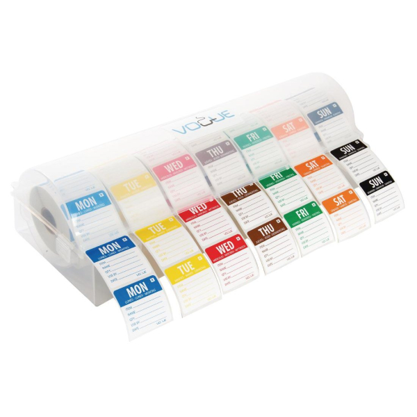 Removable Colour Coded Food Labels with 2 S811
