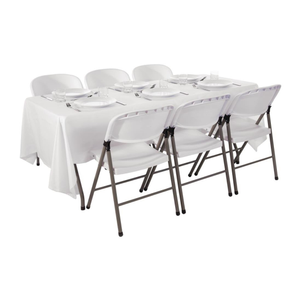 Special Offer Bolero 6ft Centre Folding Table with Six Folding Chairs SA426