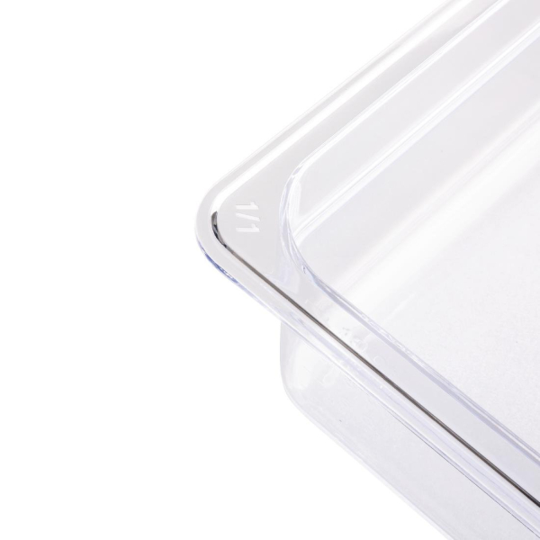 Vogue Polycarbonate 1/1 Gastronorm Container 65mm Clear U224