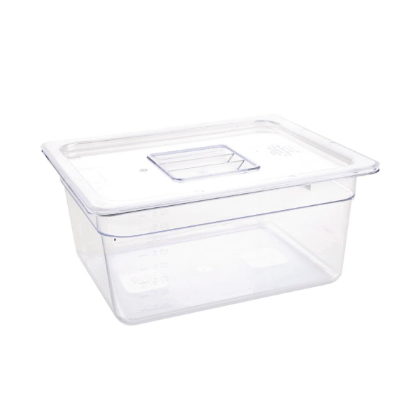 Vogue Polycarbonate 1/2 Gastronorm Container 150mm Clear U230